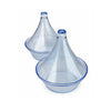 Bonbonnière tajine transparente bleue en plastique pour dragées et cadeaux invités - Lot de 12