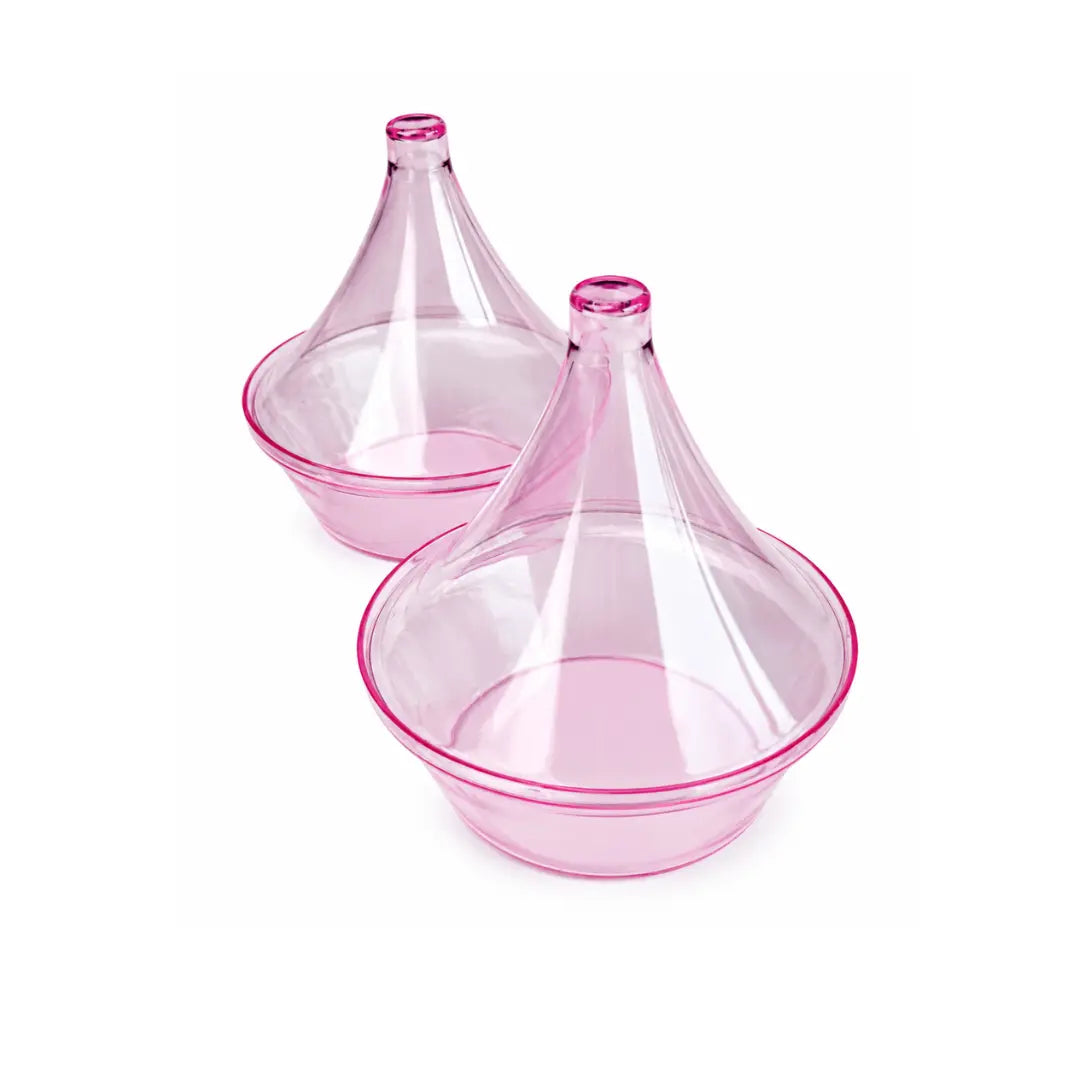 Bonbonnière tajine transparente rose lot de 12
