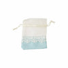 Bonbonnières Pochon Jute et tulle Bleu x10