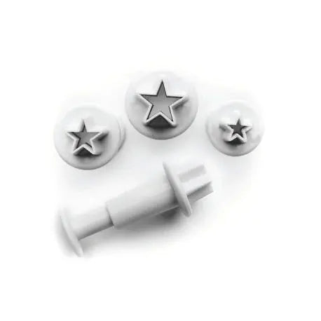 Emporte-pièces à piston mini étoiles lot de 4