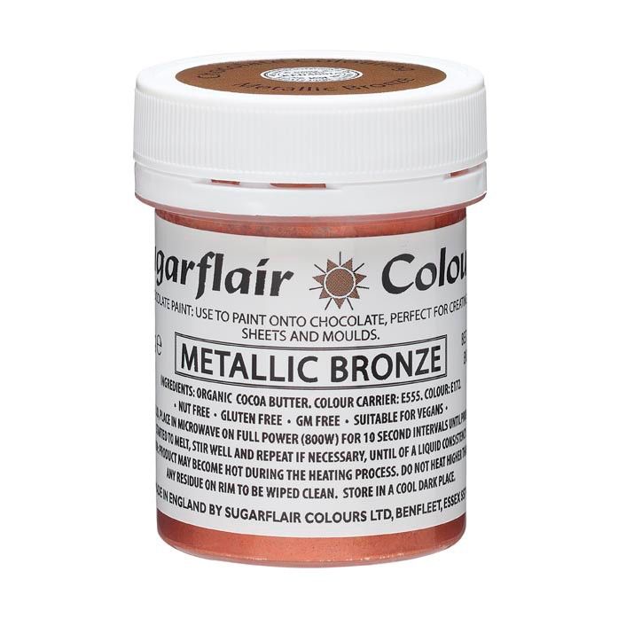 Colorant pour chocolat bronze métallique 35 g Sugarflair