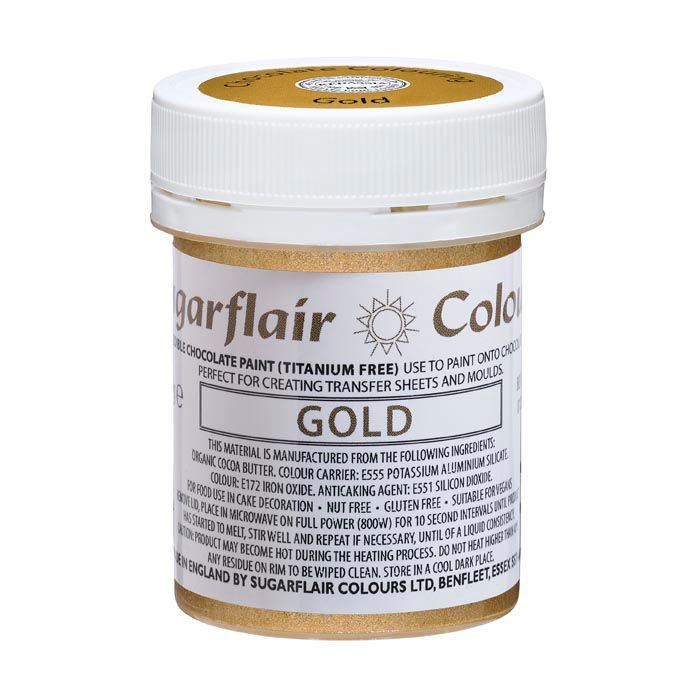 Colorant pour chocolat or Sugarflair