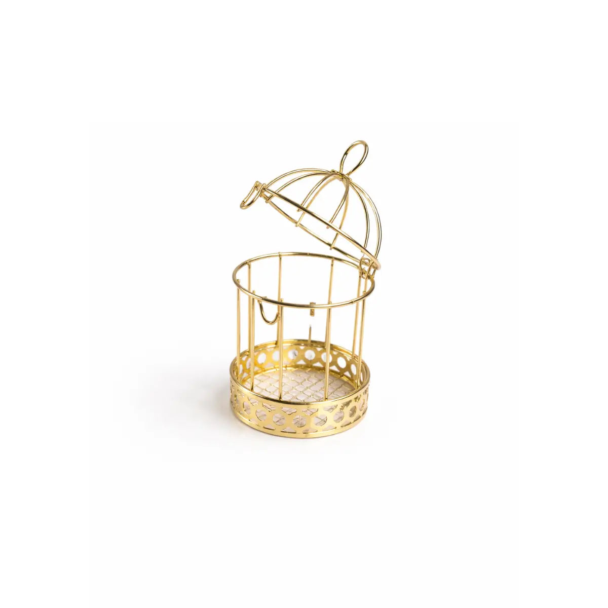 Bonbonnière cage dorée lot de 12