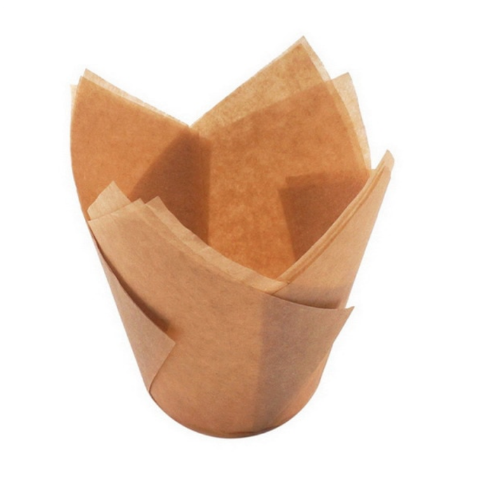 Caissettes tulipe kraft x20