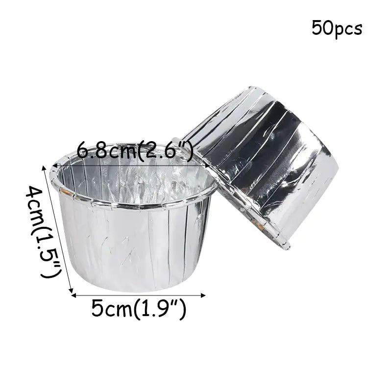 Caissettes plissées argent 5 cm x12