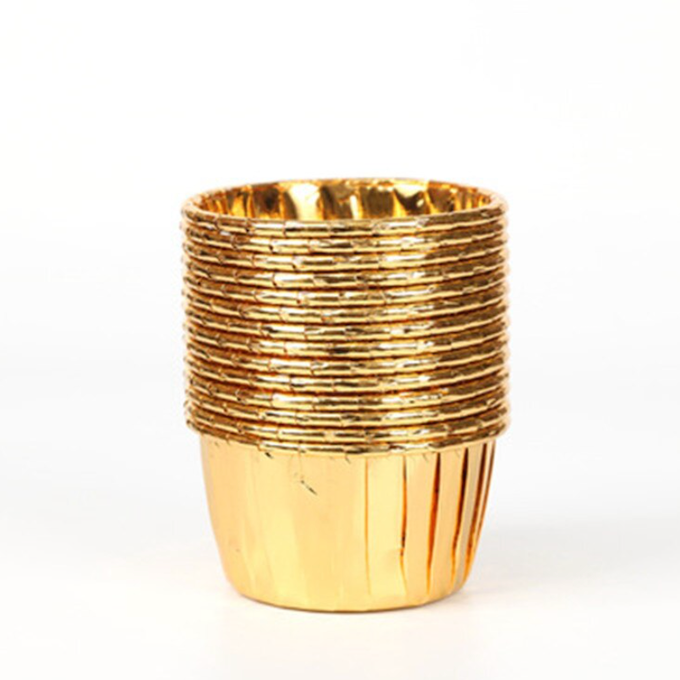 Mini caissettes plissées or 3,8 cm x20