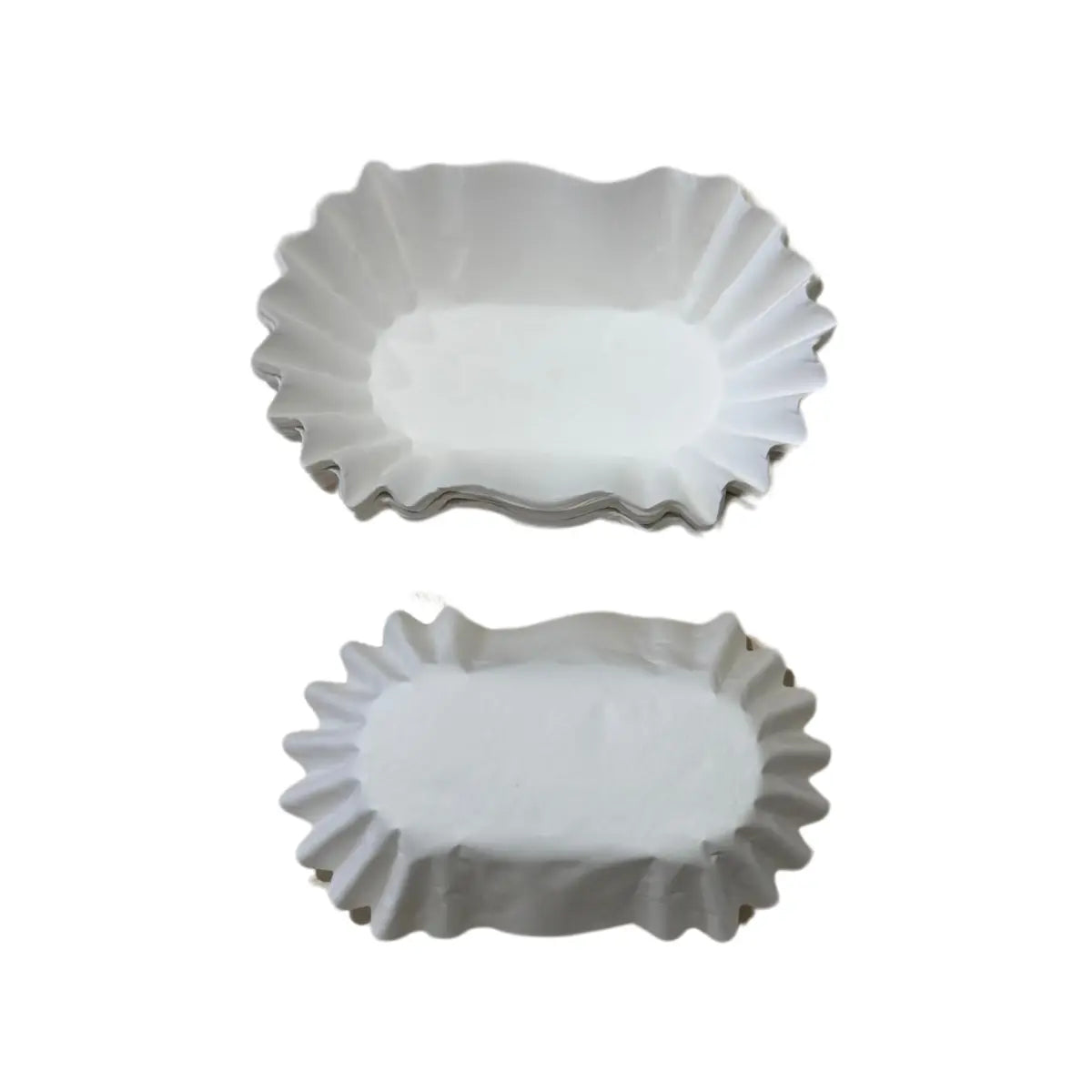 Caissettes blanches sulfurisées ovales x150