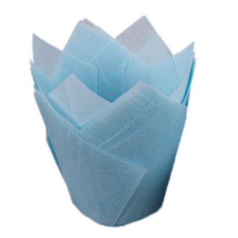 Caissettes tulipe bleues x20