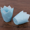Caissettes tulipe bleu