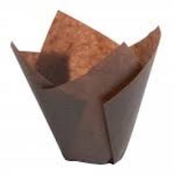 Caissettes tulipe marron x20