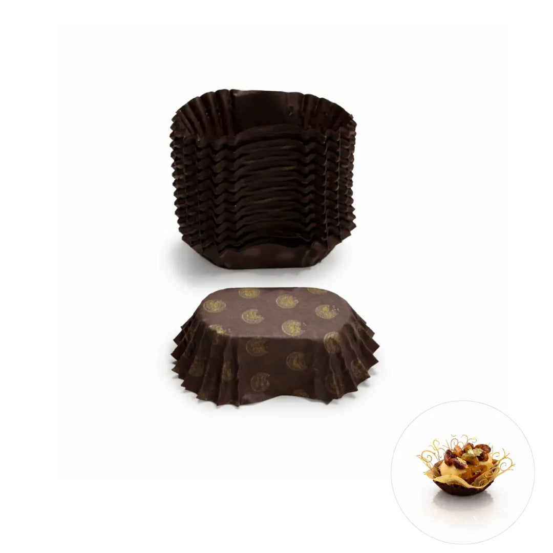 Caissettes spécial dattes papier marron lot de 200