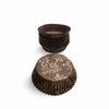 Caissettes Spéciales Tartelettes Marron avec Motifs Or Ø 6 cm (Lot de 100)