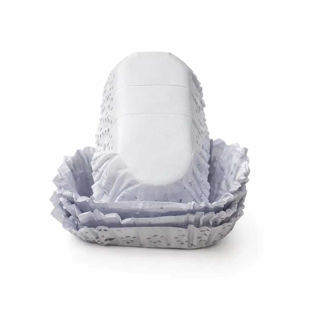 Caissettes dentelle ovales blanches lot de 40