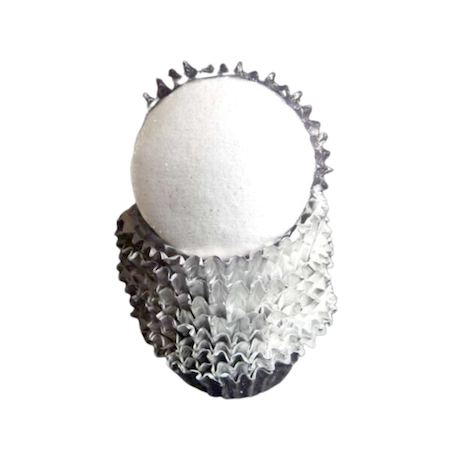 Caissettes argent rondes 4 cm x40
