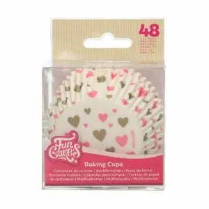 Caissettes à cupcakes cœur x48 FunCakes