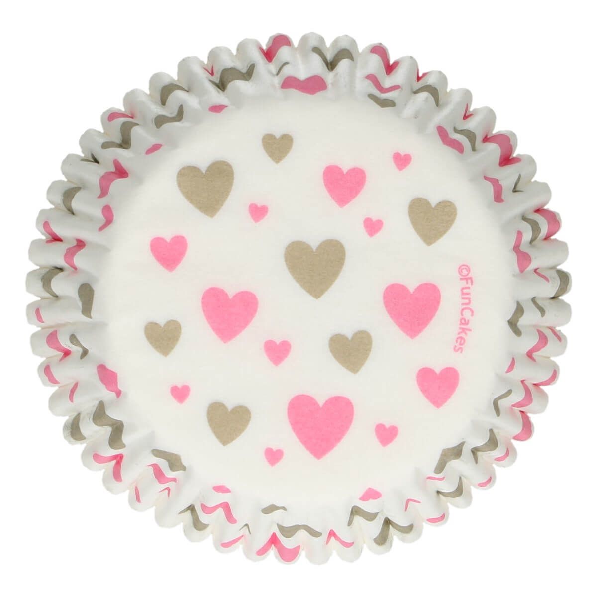 Caissettes à cupcakes cœur x48 FunCakes