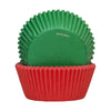 Caissettes à cupcakes Rouge et vert Funcakes x48