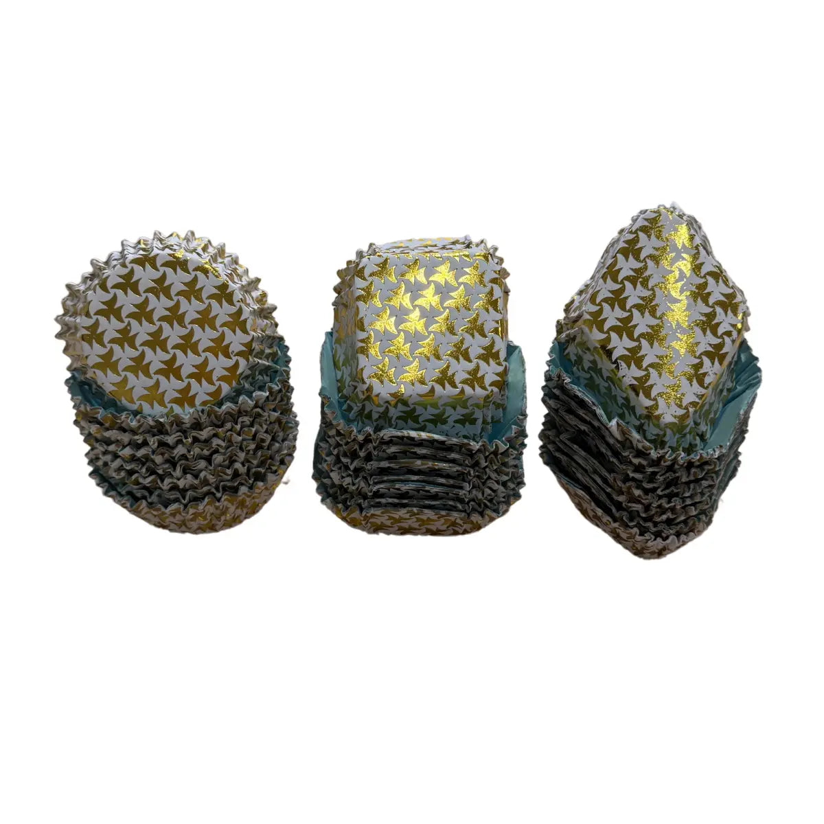 Caissettes Hawa or et blanc x40