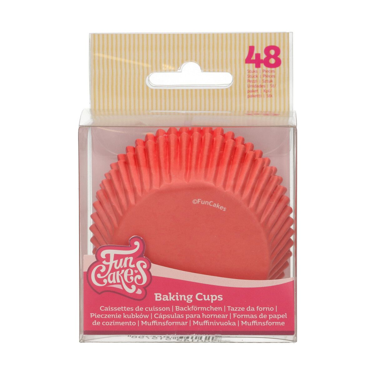 Caissettes à cupcakes rouges x48 FunCakes