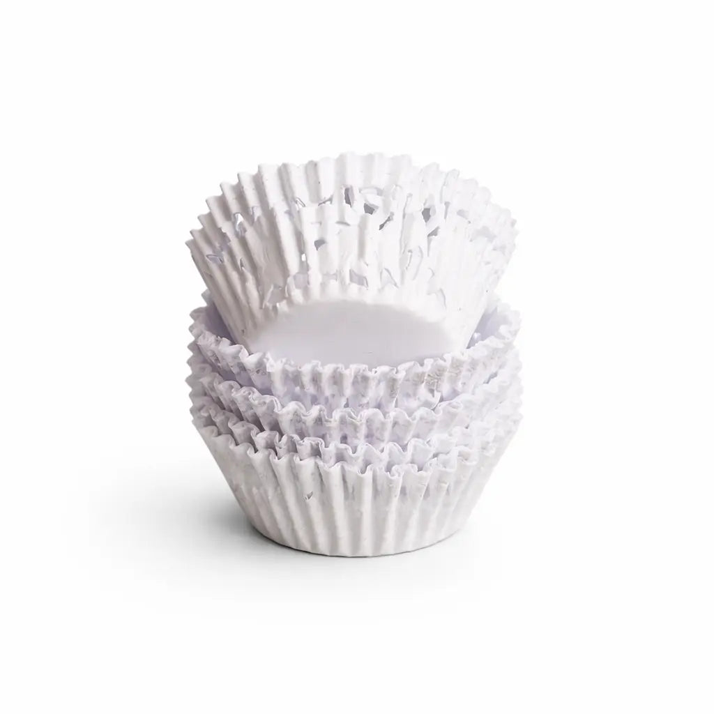 Caissettes dentelle rondes blanches lot de 30