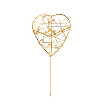 Cake topper cœur or Diamant