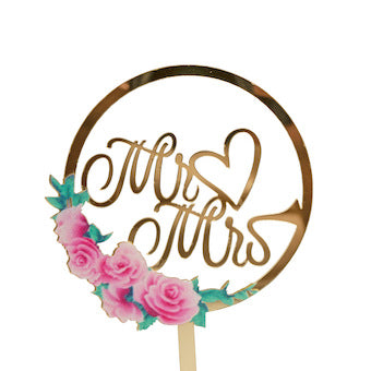 Cake topper Mr et Mrs