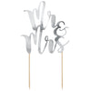Cake topper Argent Mr et Mrs