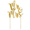 Cake topper Doré Mr et Mrs