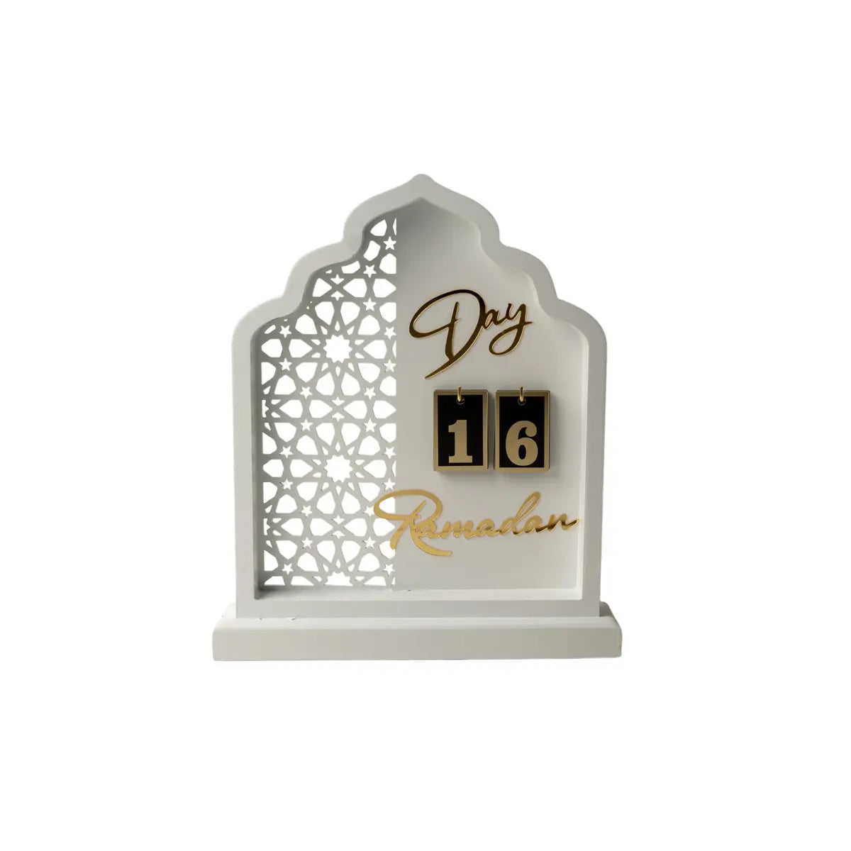 Calendrier du Ramadan blanc et or