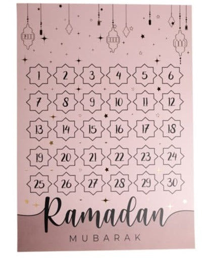 Calendrier Ramadan Mubarak + autocollants