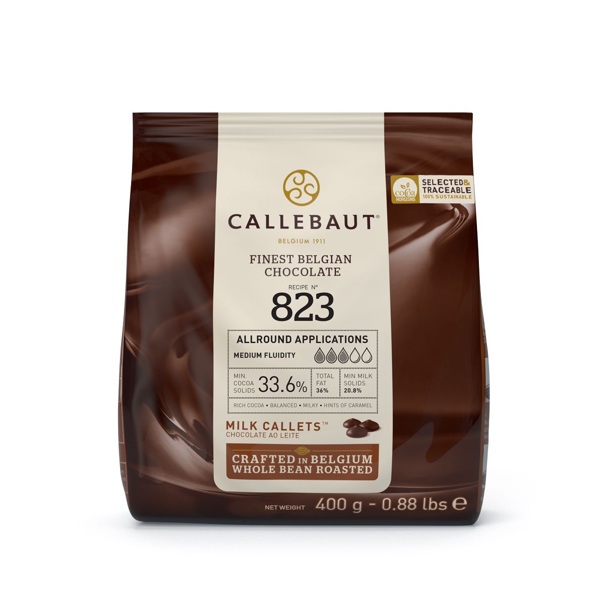 Pistoles de chocolat au lait 823 Callebaut