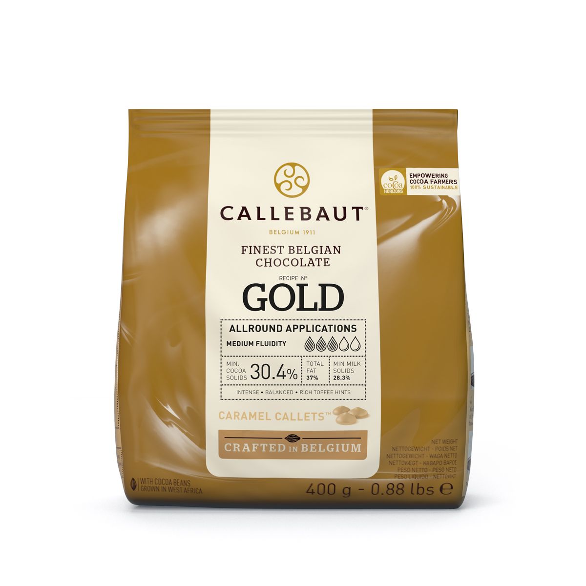 Pistoles de chocolat or 400 g Callebaut