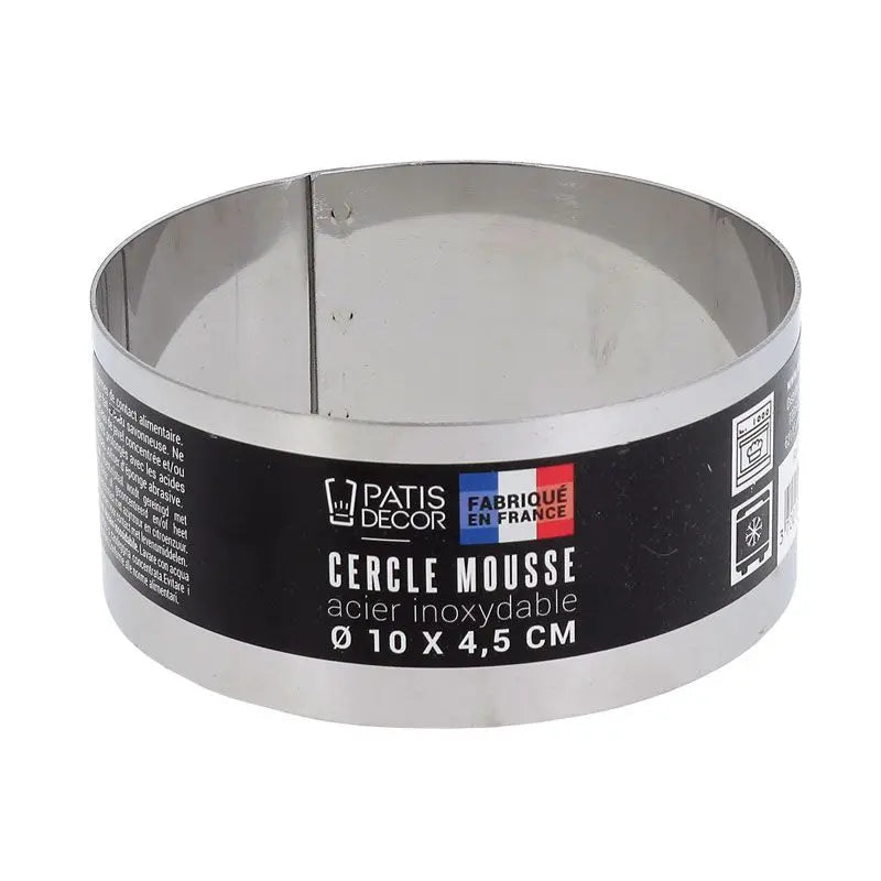 Cercle à mousse inox hauteur 4,5 cm Patisdécor