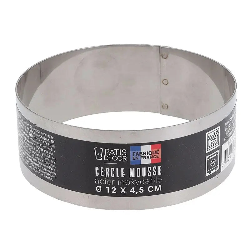 Cercle à mousse inox hauteur 4,5 cm Patisdécor