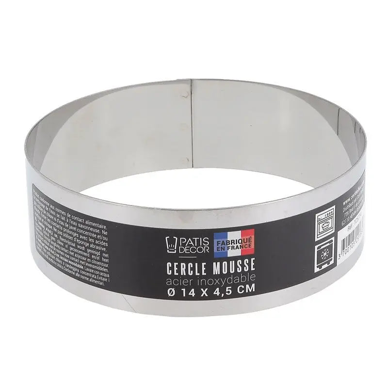 Cercle à mousse inox hauteur 4,5 cm Patisdécor