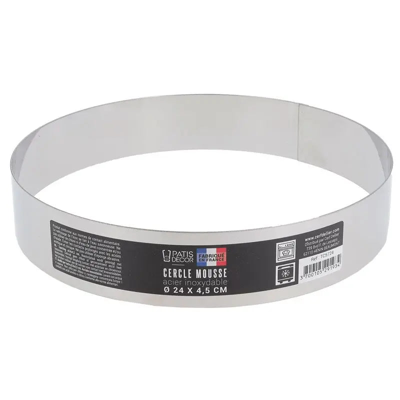 Cercle à mousse inox hauteur 4,5 cm Patisdécor