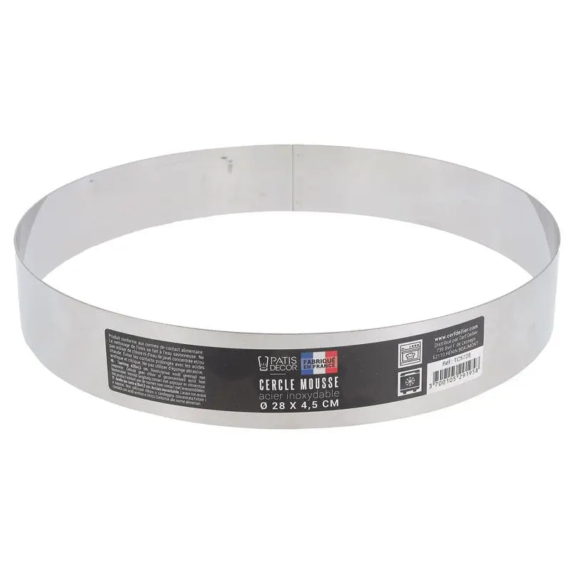 Cercle à mousse inox hauteur 4,5 cm Patisdécor