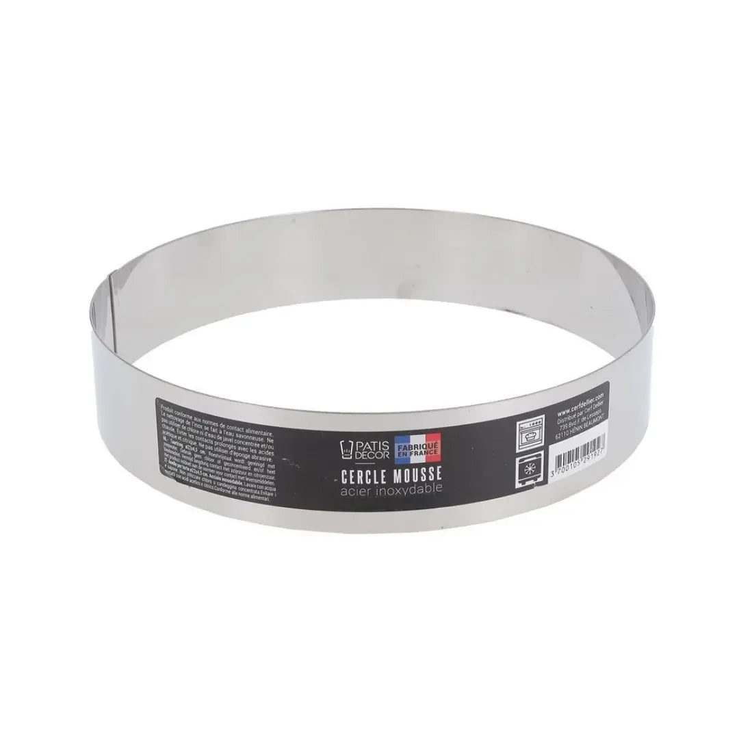 Cercle à mousse inox hauteur 4,5 cm Patisdécor