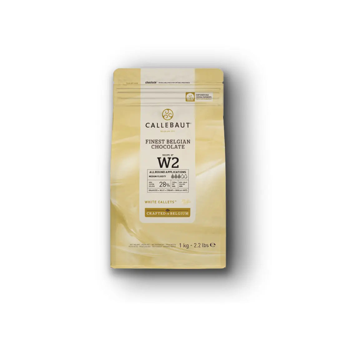 Pistoles de chocolat blanc W2 Callebaut