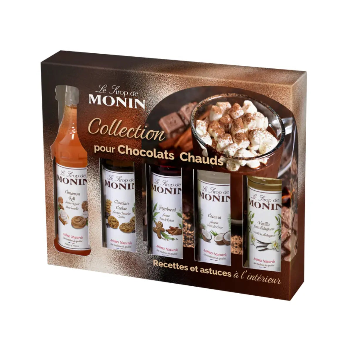 Coffret de sirops pour chocolat chaud 5 x 5 cl Monin