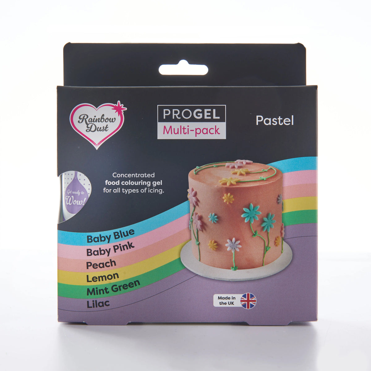 Colorants gel concentrés ProGel multipack pastel x6 Rainbow Dust