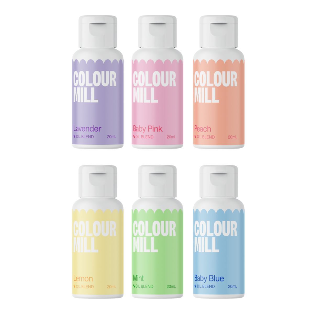 Set de 6 colorants Oil Blend Pastel Colour Mill