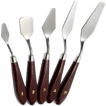 Spatules couteaux à palette x5