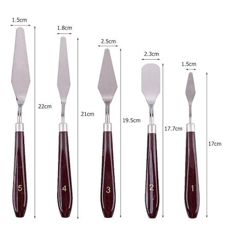 Spatules couteaux à palette x5