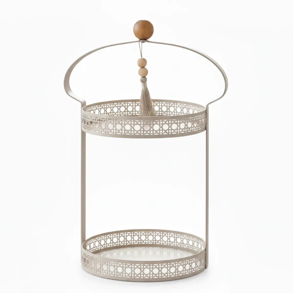 Plat 2 étages rond greige collection Diyafa