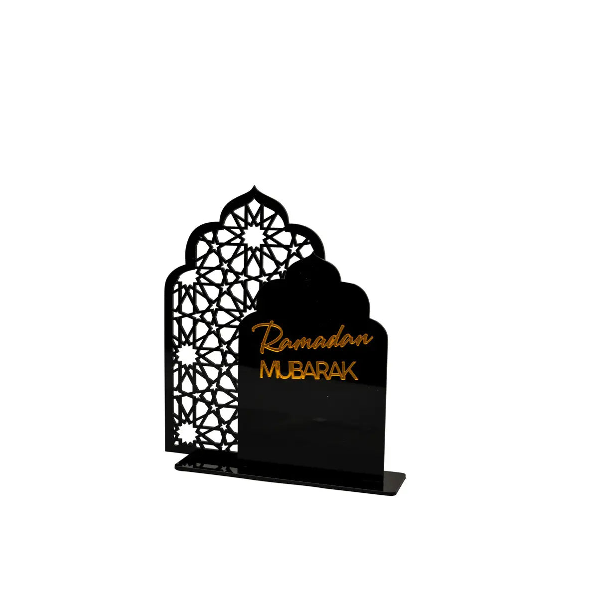 Décoration orientale acrylique noire Ramadan Mubarak