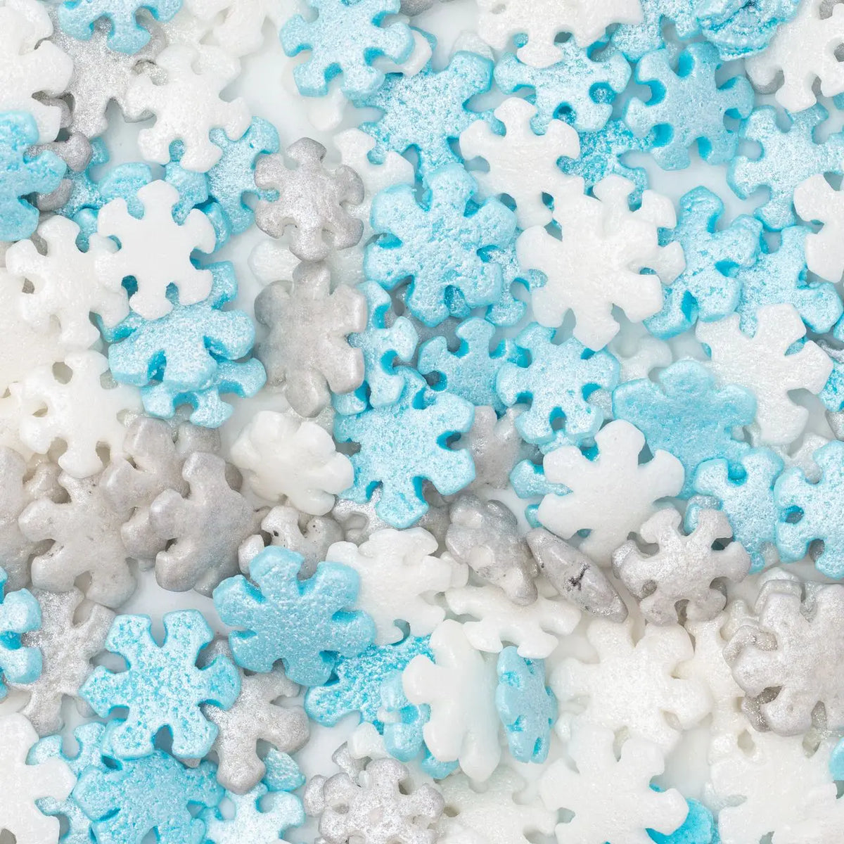 Décors en sucre flocons de neige 25 g PME