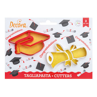Découpoirs diplôme et chapeau Decora