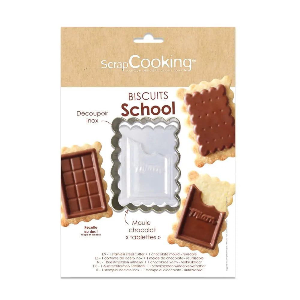 Découpoir et moule à chocolat Petit écolier ScrapCooking
