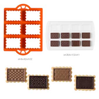 Emporte-pièce et empreinte chocolat pour petit beurre Decora